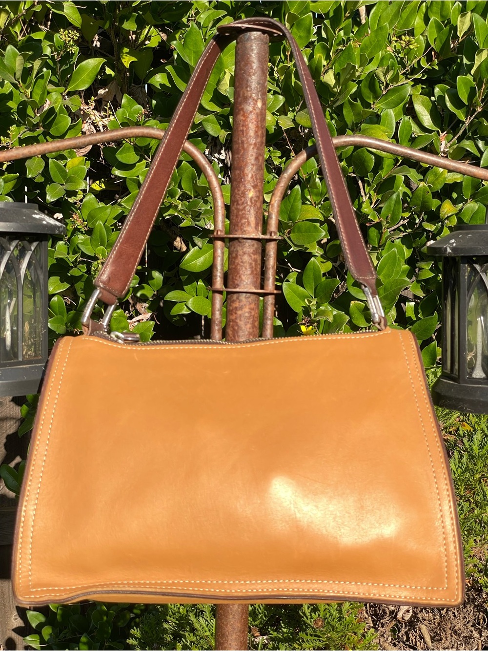 Vintage Coach 9144 Legacy Studio Flap Camel Brown Leather Shoulder Bag Y2K - Picture 2 of 13